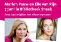 Marion Pauw en Elle van Rijn in Bibliotheek Sneek 