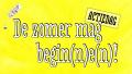De Zomer Mag Begine!