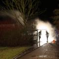 Brand in fietsenhok